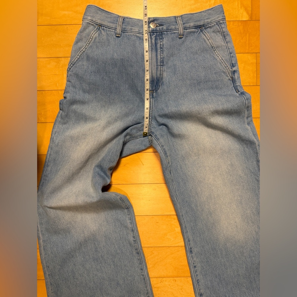 Pistola “Dalia” High Rise Wide Leg Light Blue Denim Jeans - Fly Front - Sz 28 - Picture 11 of 16